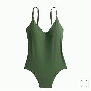 J. Crew Rounded V-neck one piece swimsuit